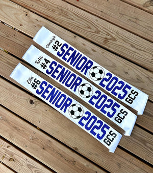 Senior Night 2026 Sashes / homecoming / Graduation / Sports / Custom / High School / Gift / soccer / volleyball / cheer
