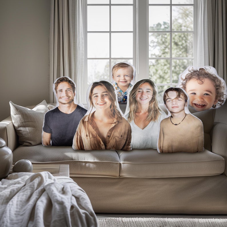 Personalized 3D Pillow with Face Custom Picture Pillow Dog Cat Shaped Throw Pillow Custom Face Ugly Pillow Gift For Dad Mom Her Him