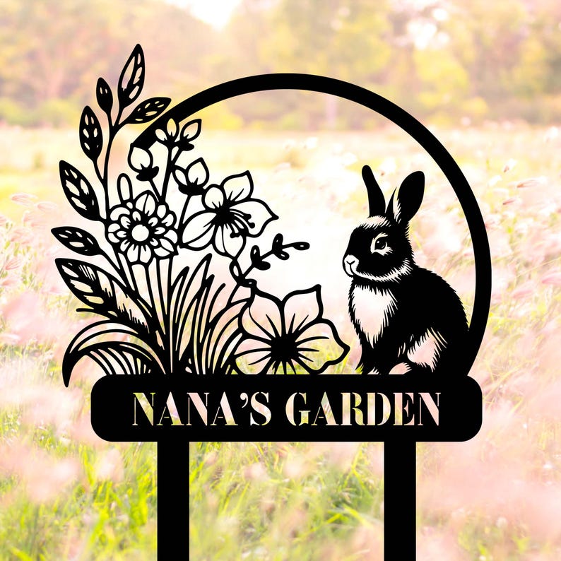 Custom Your Garden Sign, Personalized Animal Metal Garden Sign, Gardener Name Sign, Gardener Gift, Yard Sign Yard Decor,Gift for Mom Grandma