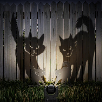 Black Cat Metal Yard Stake, Halloween Decor Outdoor Scardy Cat Creepy Cat Yard Stake, Black Cat Decor, Metal Cat Sign Halloween Yard Decor