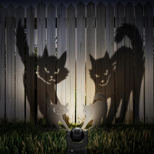 Black Cat Metal Yard Stake, Halloween Decor Outdoor Scardy Cat Creepy Cat Yard Stake, Black Cat Decor, Metal Cat Sign Halloween Yard Decor