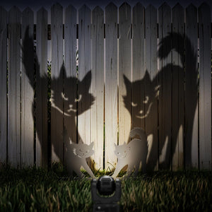 Black Cat Metal Yard Stake, Halloween Decor Outdoor Scardy Cat Creepy Cat Yard Stake, Black Cat Decor, Metal Cat Sign Halloween Yard Decor