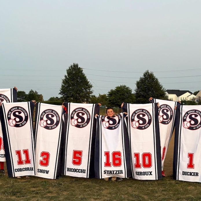 Cooperstown Baseball Team Towel, Sport Team Beach Towel, Softball Team Beach Towel with Logo, Softball Gift for Team, World Series gift