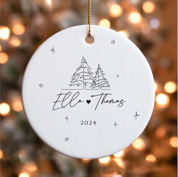 Couples Christmas Ornament Personalized Couple Ornament Couple First Christmas Ornament Dating Ornament First Christmas Together Ornaments