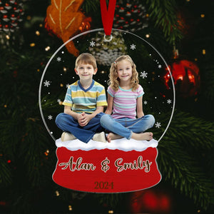 Personalized Kids Photo Christmas Ornament, Funny Photo Ornament, Christmas Kids Gift, Baby Ornament, 2024 Christmas Ornament