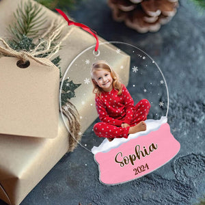 Personalized Kids Photo Christmas Ornament, Funny Photo Ornament, Christmas Kids Gift, Baby Ornament, 2024 Christmas Ornament