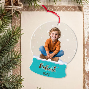 Personalized Kids Photo Christmas Ornament, Funny Photo Ornament, Christmas Kids Gift, Baby Ornament, 2024 Christmas Ornament