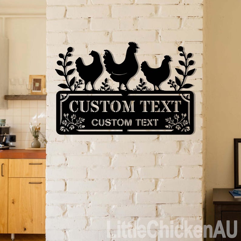Chicken Coop Sign,Hen House Sign Custom,Metal Chicken Sign,Personalized Chicken Farm Sign,Farm Decor,Farmhouse Decor,Our Little Coop Sign