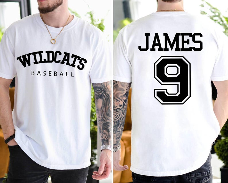 Custom Baseball Team Name and Number Shirt, Gift For Baseball Team Lover,Baseball Mama Shirt,Game Day Women,Front-Back Shirt