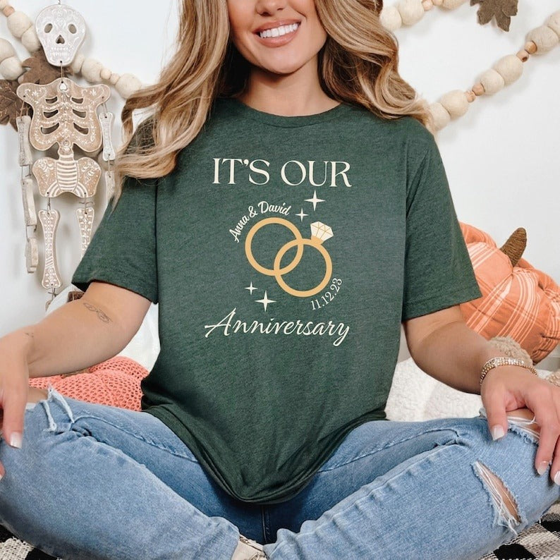 It's Our Anniversary Couple Shirt,Couple Anniversary Shirt,Couple Anniversary Vibes,Wedding Gift For Couple,Engagement Shirt,Valentine Shirt