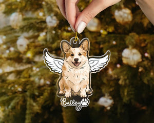 Pet Memorial Ornament, Dog Photo Ornament, Custom Dog Xmas Ornament, Dog Cat Loss Keepsake, Forever Loved, Memorial Gift, Pet Sympathy Gift