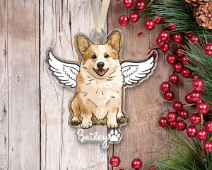 Pet Memorial Ornament, Dog Photo Ornament, Custom Dog Xmas Ornament, Dog Cat Loss Keepsake, Forever Loved, Memorial Gift, Pet Sympathy Gift