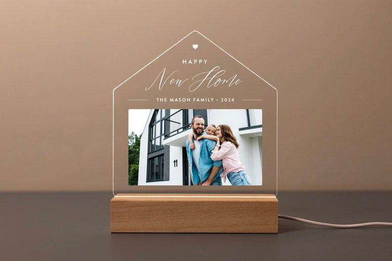 Personalized New Home LED Light, Housewarming Gift, New Home Gift, First Home Gift, Realtor Closing Gift, Home Sweet Home