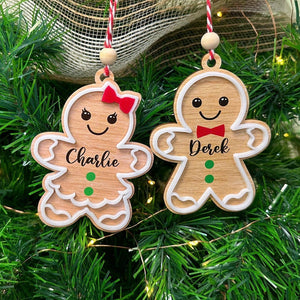 Personalized Gingerbread Christmas Ornament, 3D Customized Cookie Ornament Gift for Christmas, Custom Gingerbread Ornament Kids Ornaments