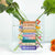 Personalized Eco-Friendly Acrylic Book Vase - Customizable with Your Favorite Book Titles, Unique Home Decor for Book Lovers
