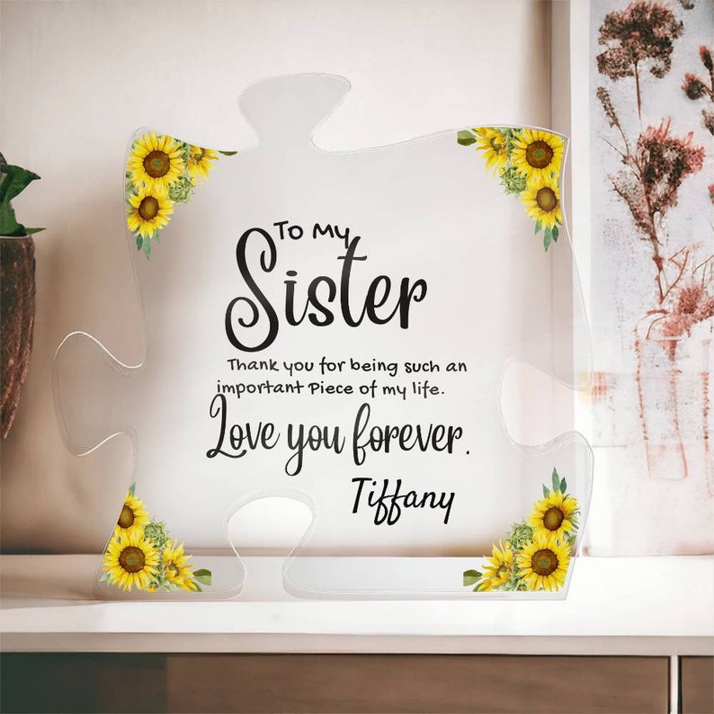 To My Sister Personalized Plaque. Thank You gift For Sister, Birthday Gift From Sister, Christmas Gifts For Big Sister From Little Sister