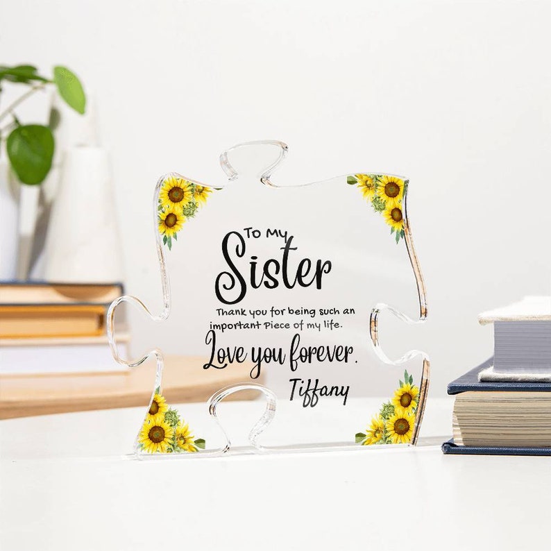 To My Sister Personalized Plaque. Thank You gift For Sister, Birthday Gift From Sister, Christmas Gifts For Big Sister From Little Sister