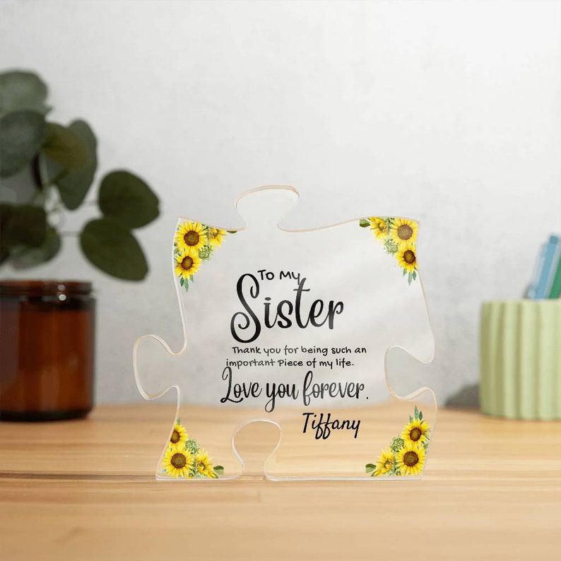To My Sister Personalized Plaque. Thank You gift For Sister, Birthday Gift From Sister, Christmas Gifts For Big Sister From Little Sister