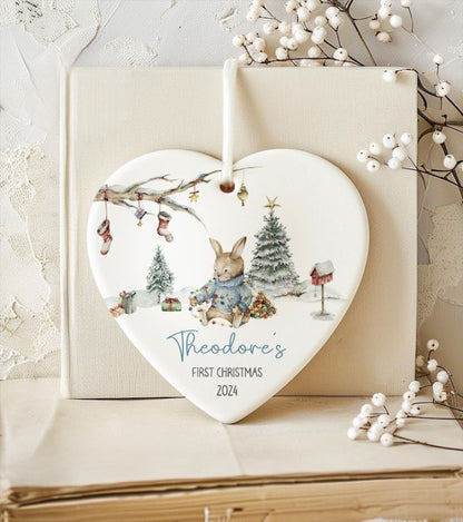 Baby Boy's First Christmas Ornament - Personalized First Christmas Keepsake - Baby's First Christmas 2024