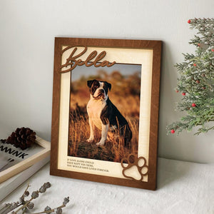 Personalized Memorial Dog Photo Frame with Name, Personalized Memorial Pet Sign, Dog Memorial Gifts, Pet Loss Gift, Cat Sympathy Loss Gift