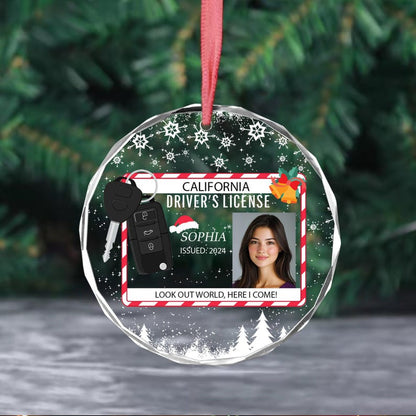 Personalized Photo New Driver Ornament 2025, Drivers License Ornament, Gift for New Driver, Driving Ornament, Drivers Permit Christmas