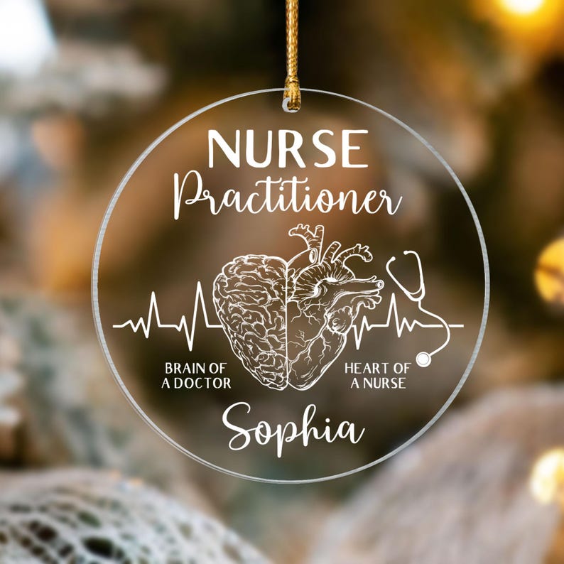 Personalized Nurse Practitioner Ornament, Nurse Practitioner Gift, NP Nurse Gift, Nurse Ornament, New Nurse Gift, Nurse Christmas Ornament