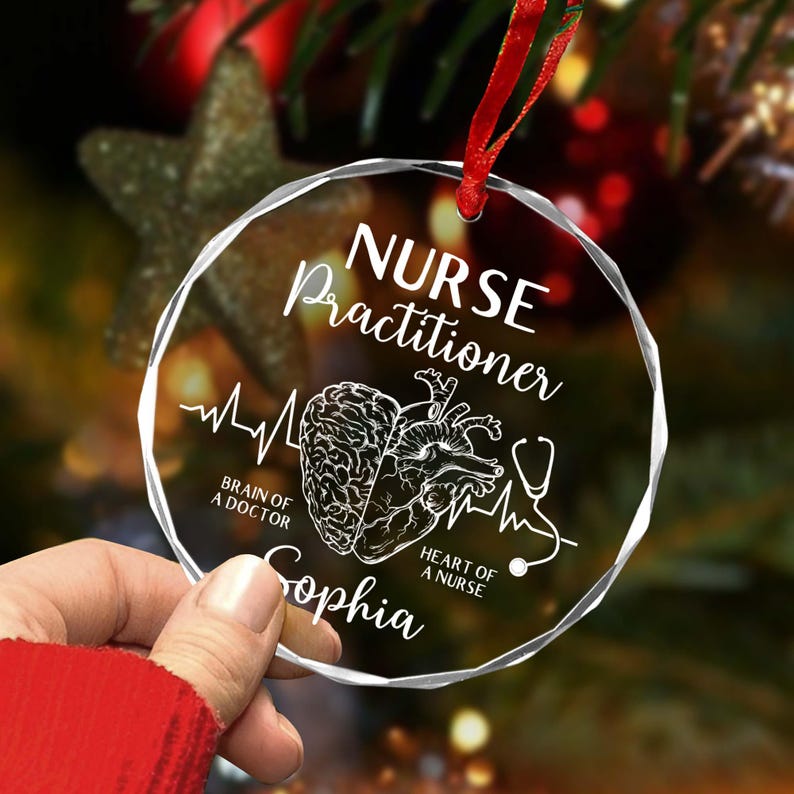Personalized Nurse Practitioner Ornament, Nurse Practitioner Gift, NP Nurse Gift, Nurse Ornament, New Nurse Gift, Nurse Christmas Ornament