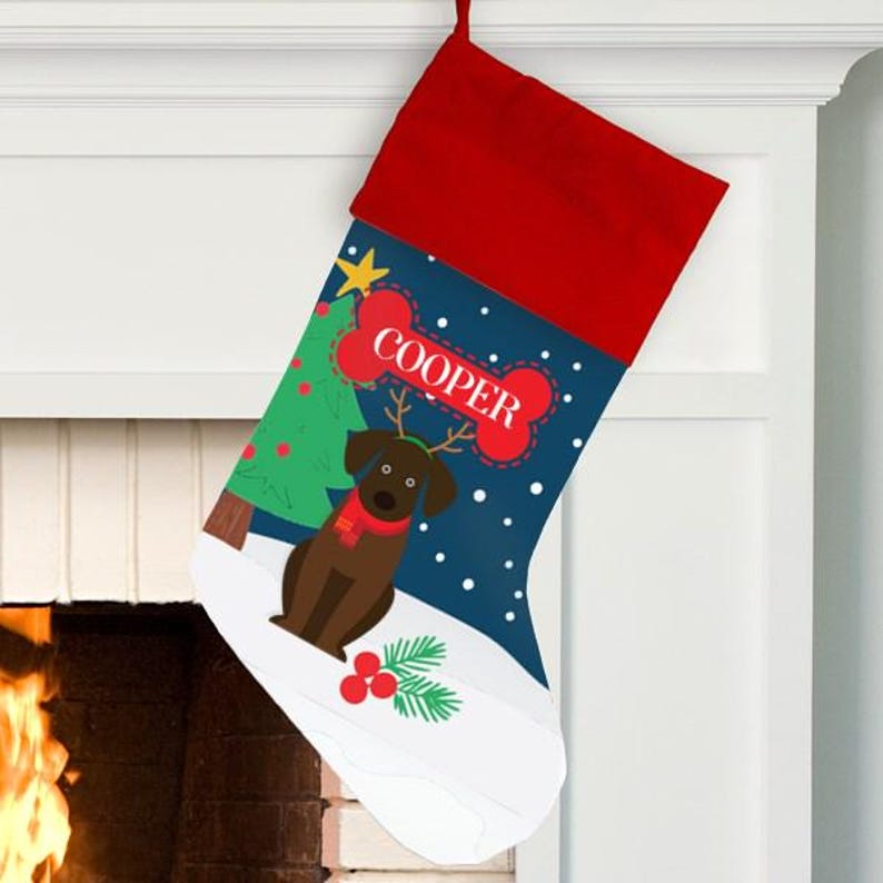 Personalized Dog Breed Stocking, Dog Christmas Stocking, Custom Puppy Stocking, Dog Christmas Gift, Goldendoodle Stocking, Maltese, Huskey