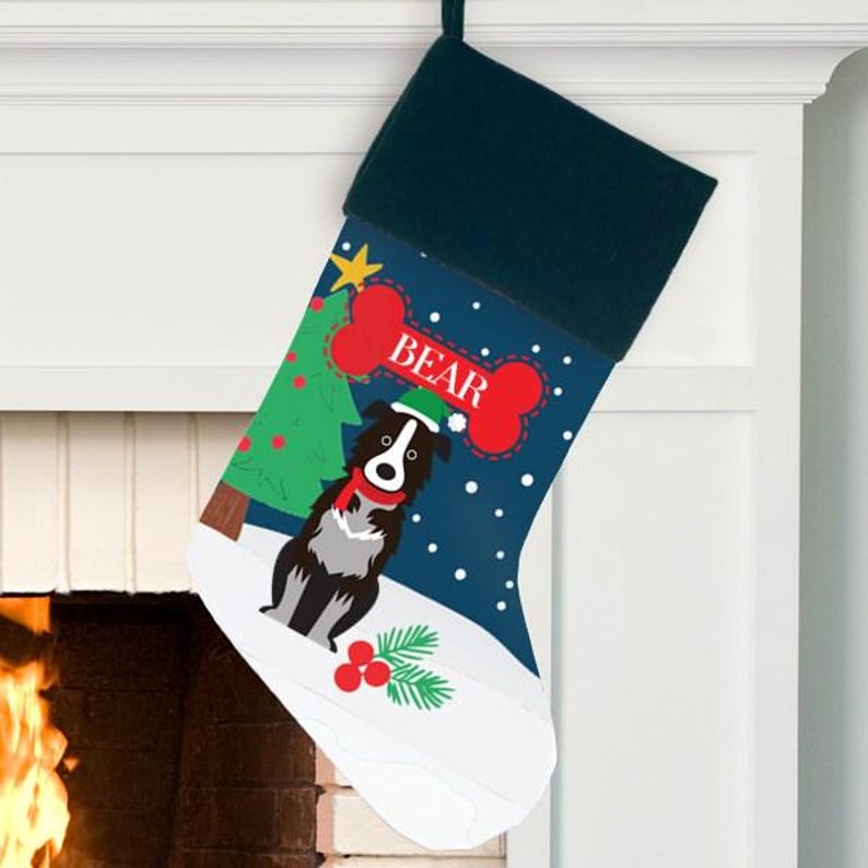 Personalized Dog Breed Stocking, Dog Christmas Stocking, Custom Puppy Stocking, Dog Christmas Gift, Goldendoodle Stocking, Maltese, Huskey