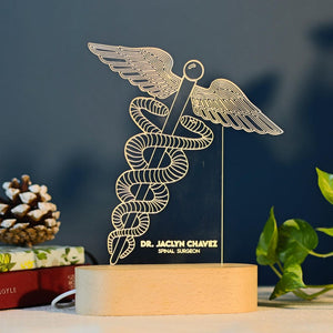 Personalized Medical School Graduation Gift, Custom Desk Lamp Gifts for New Doctor, Unique Appreciation Gifts For Him