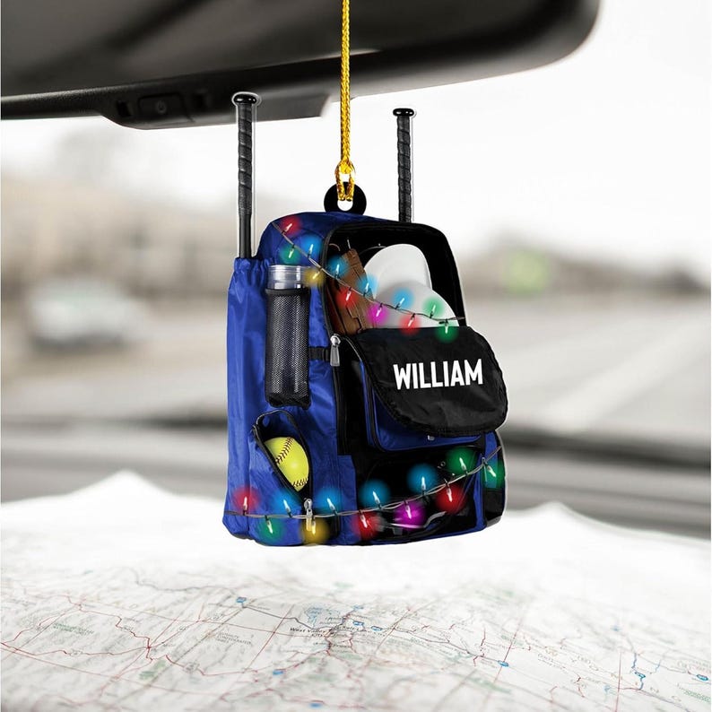 Softball Ornament 2D Christmas Tree Decoration Custom Softball Christmas Ornament 2D Shape Flat Softball ,Christmas Gift For Softball Lovers