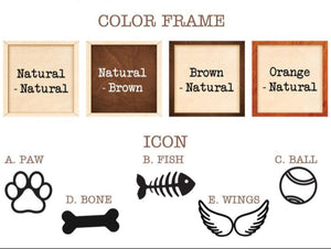 Cat Memorial Picture Frame, Pet Loss Gift for Cat Owner, Personalized Wooden Frame with Name, Pet Sympathy Gift, Cat Remembrance Keepsake