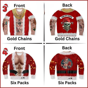 Bad santa ugly xmas shirt, Funny ugly Christmas sweater, caucasian santa sweatshirt, funny Christmas jumper, funny gag gift for men, naughty il_794xN.6322667100_sodp_1.jpg