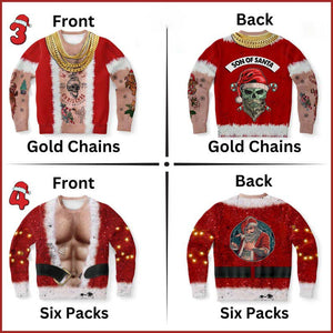 Ugly christmas sweater women men, Office party sweater, Cringy christmas jumper, Womens mens vulgar sweatshirt, Obscene Christmas Sweater