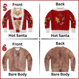 Bad santa ugly xmas shirt, Funny ugly Christmas sweater, caucasian santa sweatshirt, funny Christmas jumper, funny gag gift for men, naughty il_794xN.6322667104_qoz1_2.jpg