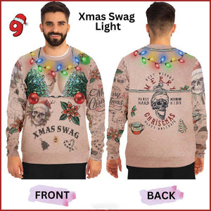 Ugly christmas sweater women men, Office party sweater, Cringy christmas jumper, Womens mens vulgar sweatshirt, Obscene Christmas Sweater