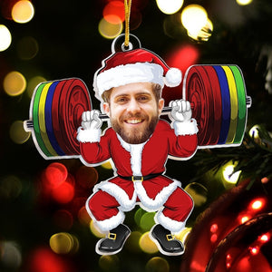 Merry Liftmas, Personalized Gym Photo Ornament, Personalized Merry Liftmas Ornament, Weight Lifting Christmas Ornament, Workout Christmas