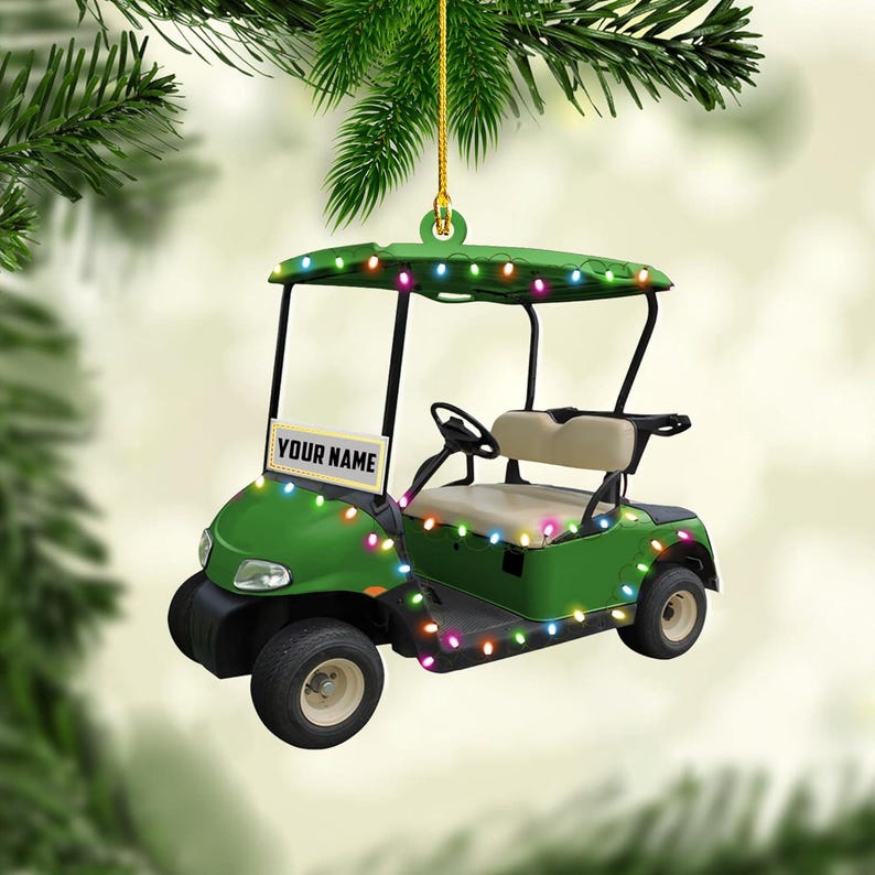 Personalized Golf Cart Ornament Golf Clubs Ornament Golfer Gift Xmas Golf Bag Ornament Golf Team Ornaments Golfer Christmas Ornament 2024