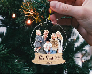 Custom Photo Ornament, Personalized Family Photo Christmas Ornament, Family Photo Ornament, Family Keepsake Gift, Family Christmas Decor