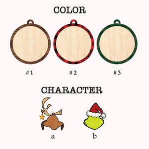 Personalized Family Christmas Ornament, Merry Grinchmas Ornament, Cartoon Christmas Ornament, Grinch Christmas Ornament