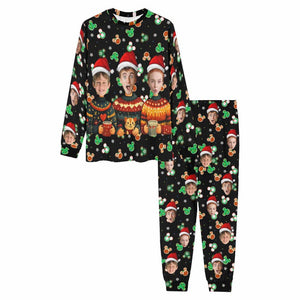 Custom Christmas Pajama Set, Personalized Family Pajamas with Picture, Custom Pajamas with Face, Bachelorette Party Pajama, Christmas Pajama