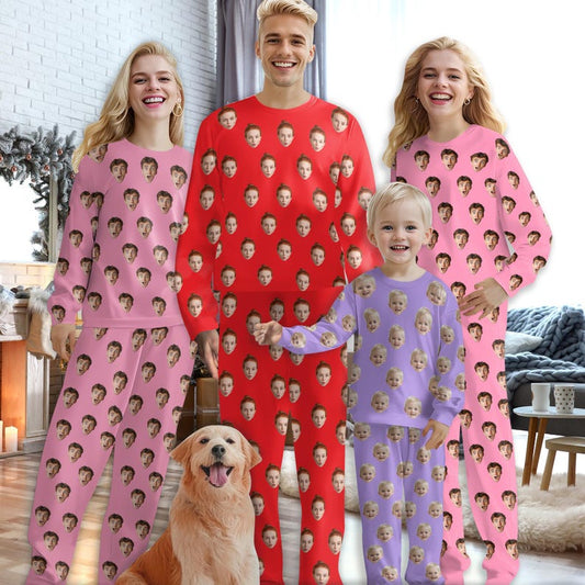 Custom Pajama Set with Picture, Personalized Family Pajamas with Photo, Custom Family Christmas pajamas with Face, Bachelorette Party Pajama il_794xN.6325116957_kxfx.jpg