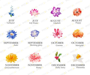 Personalized Birth Month Flower Night Light: Mom's Garden Plaque