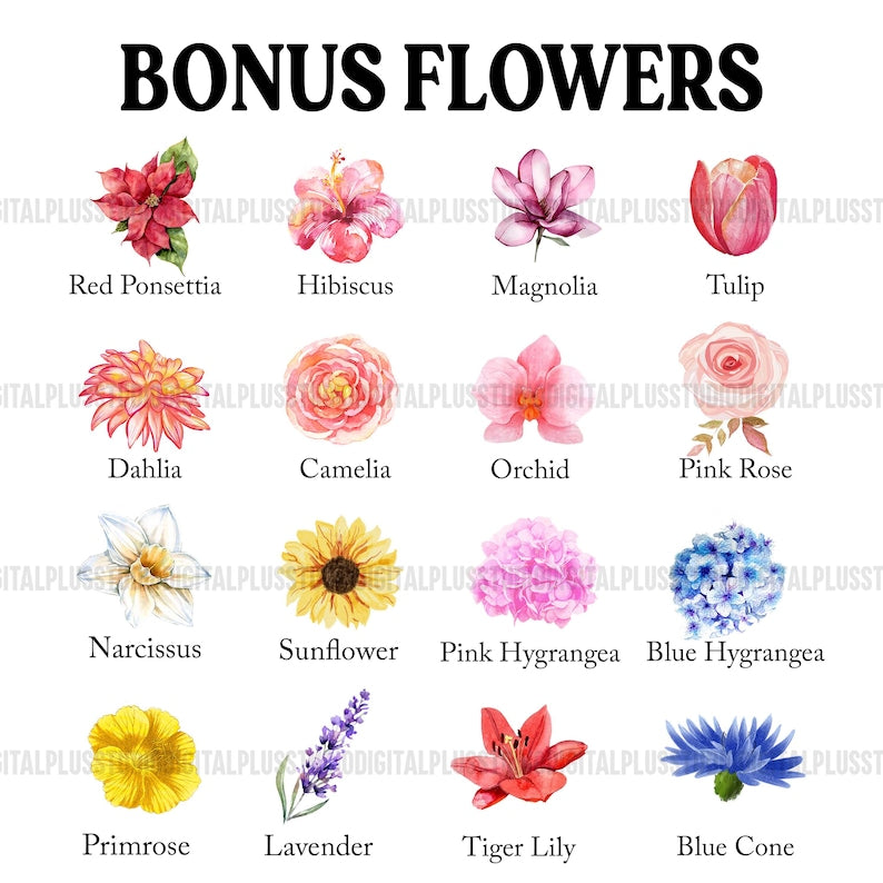 Personalized Birth Month Flower Night Light: Mom's Garden Plaque