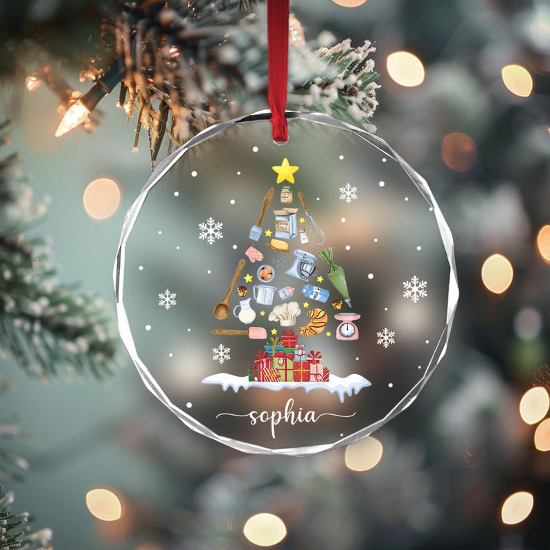 Personalized Baker Ornament, Cooking Ornament, Gift for Mom, Gift for Chef, Baker Gift, Gift for Baker, Baking Christmas Ornament, Chef Gift