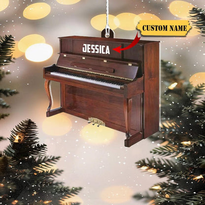 Piano Musical Instrument Christmas Ornament, Piano Lovers-Piano Artist Gift, Musician Ornament Gift, Piano Player Ornament.