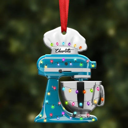 Makezbright Baker - Baking Mixer Lights - Personalized Christmas Ornament, Christmas Gift For Baking Lover, Baking Mixer Christmas Ornament