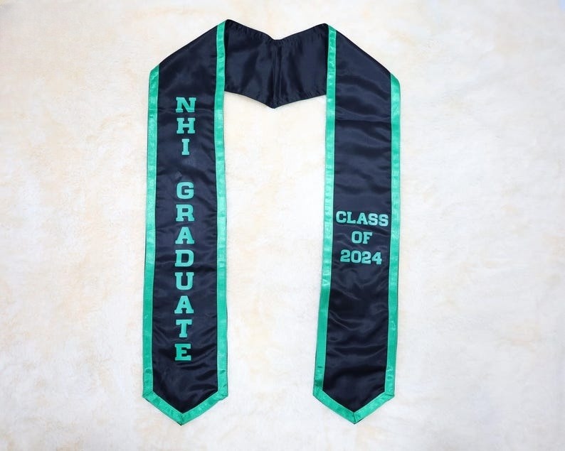 Personalized Graduation Stoles Customized Graduation Sash Custom Graduation Sash Custom Text Sash Custom Sash Personalized Senior Sash