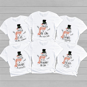 Most Likely To Christmas Family Matching Shirt, Xmas Custom Snowman Group Party Tshirt, Christmas Eve Outfits, Funny Christmas Party Shirt