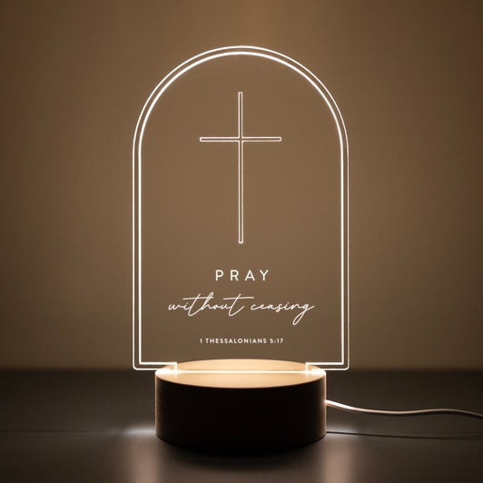 Personalized Christian LED Light for Church & Pastor Gift - Bible Verse Home Decor
